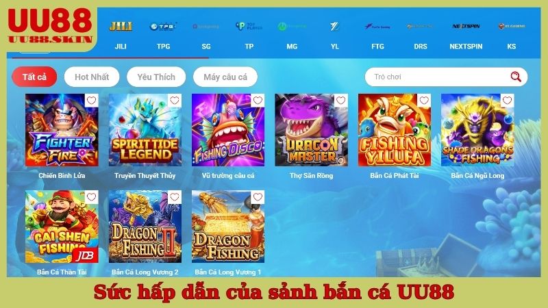 Sức hấp dẫn của sảnh bắn cá UU88