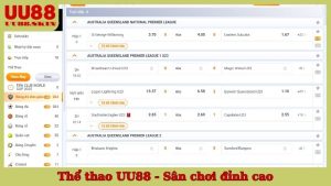 thể thao UU88 sân chơi đỉnh cao